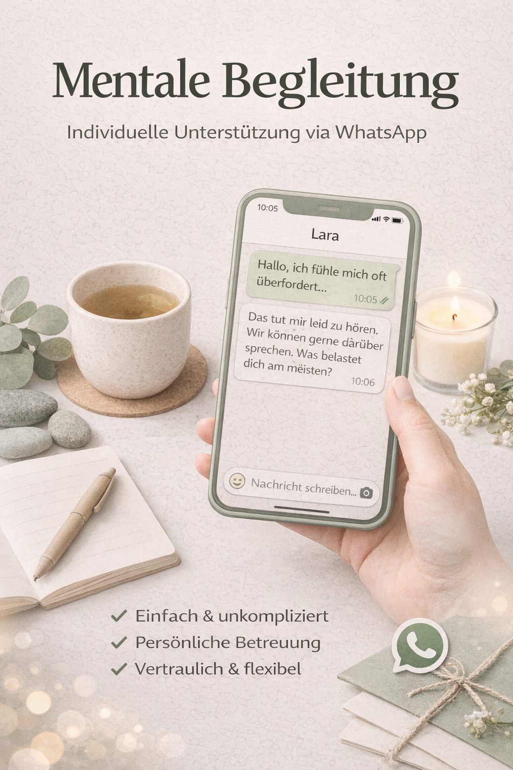 Mentale Begleitung – 1 Stunde persönlicher Chat